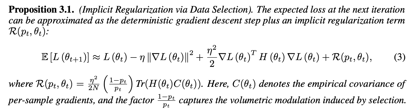PODS implicit regularization proposition
